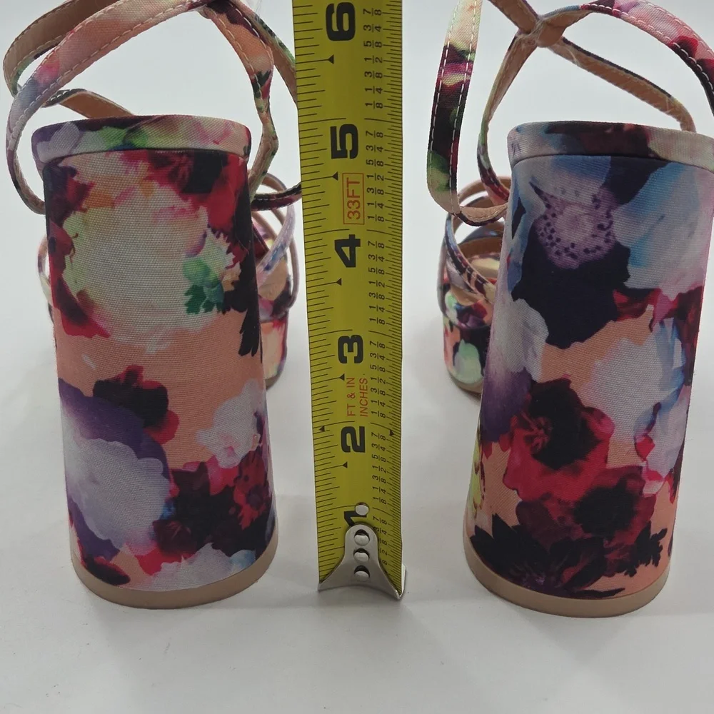 Floral Platform Strappt Sandals - Picture 7 of 16